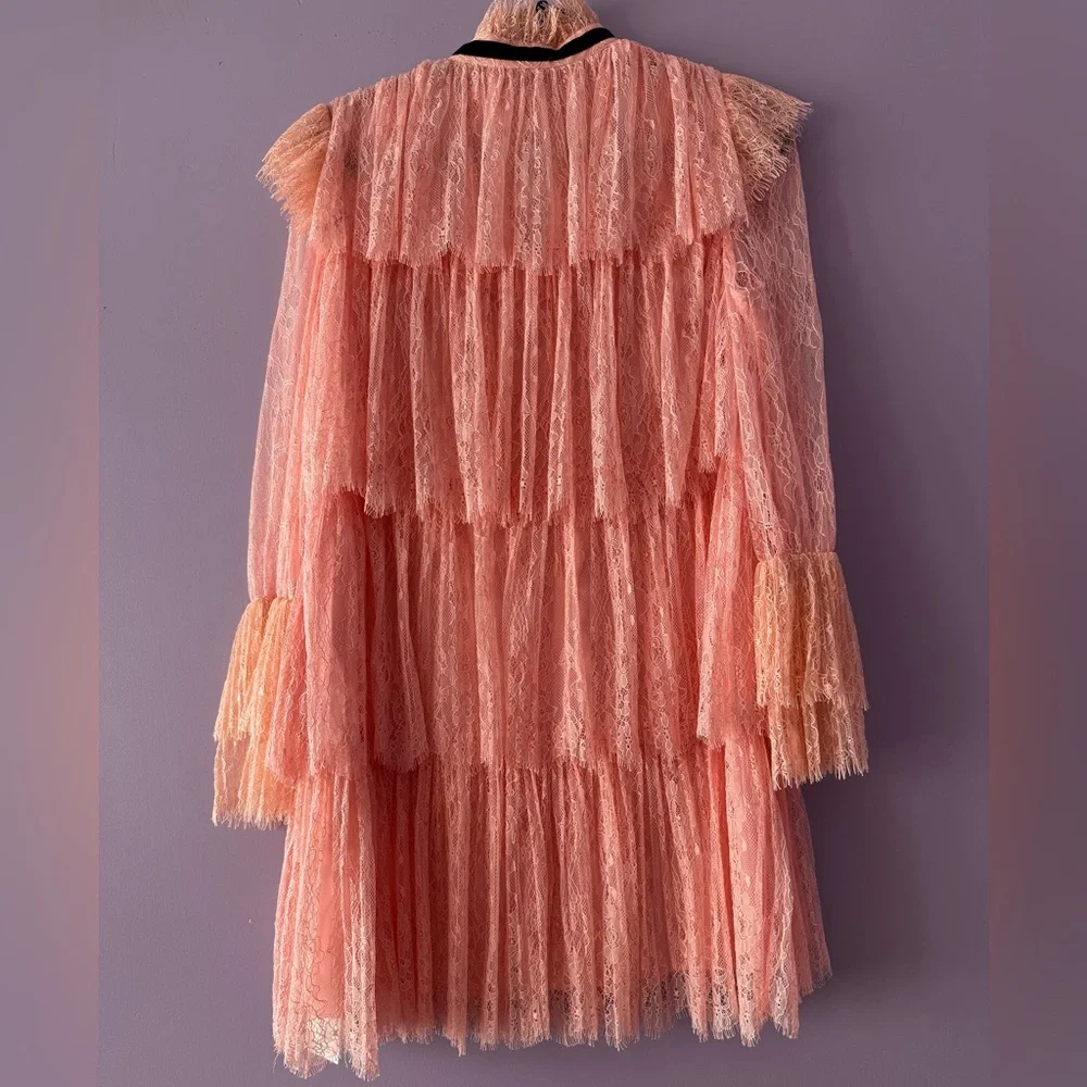 Alice + Olivia Joanie Tiered Ruffle Button-Down Dress - Picture 11 of 16
